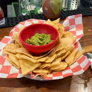 Chips and guacamole