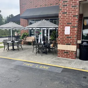 Exterior and front patio dining