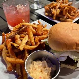 GG Burger and fries -- very delicious
