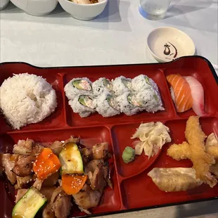 Grilled chicken bento box