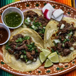two tacos on a plate