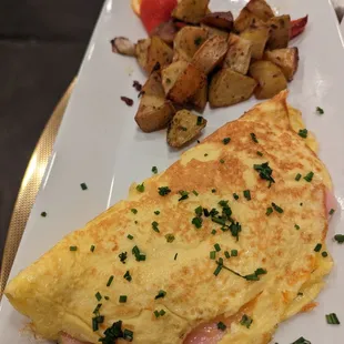 Ham and cheese omelette