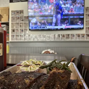 BBQ and Rangers baseball. It&apos;s like being back in Texas.