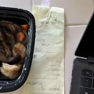 The receipt that showed all the special orders