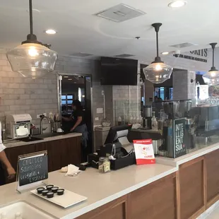 a man standing at the counter