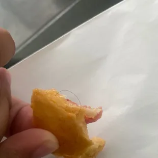 Hair baked in the bread