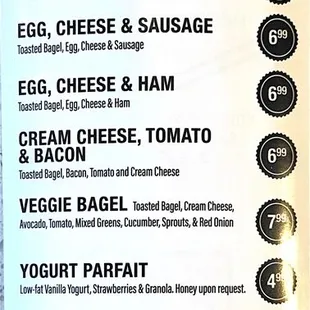 Breakfast and Personal Pizzas