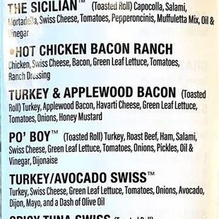 Specialty Subs