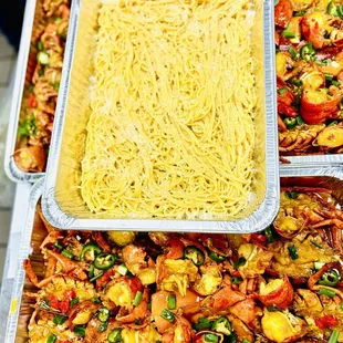 Lobster with garlic noodles