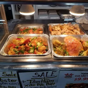 They have a steam table with other dishes offered.