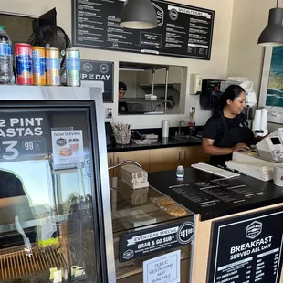 a man working behind the counter