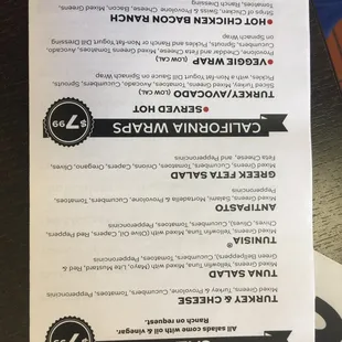New menu!
