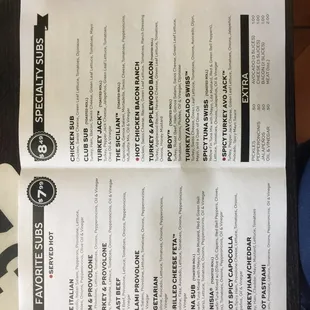 New menu!