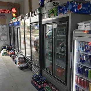a row of refrigerators