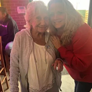 Grandma and a friend! Cheers where everyone knows your name!