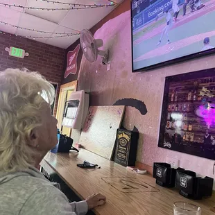 Grandma watching the Cleveland Guardians!