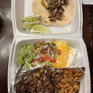 Fajitas Plate - chicken and steak combo