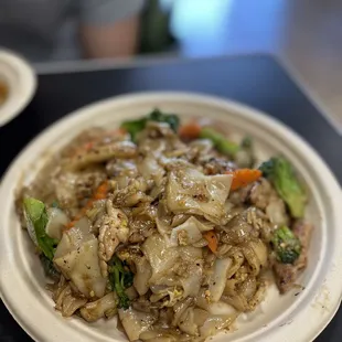 a plate of food on a table