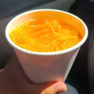 Complimentary Thai Ice Tea.