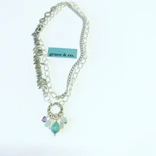 Gratitude Necklace can be worn long or doubled up as shown.
