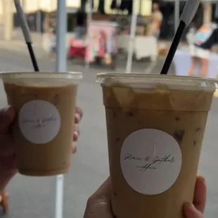 Vanilla Latte and White Mocha