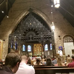 Chapel service for graduation. Beautiful sanctuary.