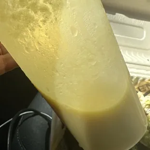 Only reason i continued drinking the smoothie was because i was extremely thirsty.