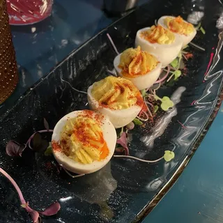 Smoked Deviled Eggs - GF
