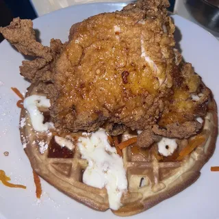 Carrot Cake Chicken & Waffles