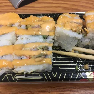 Roll was soggy and rice was falling apart.