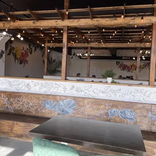 the interior of the cafe