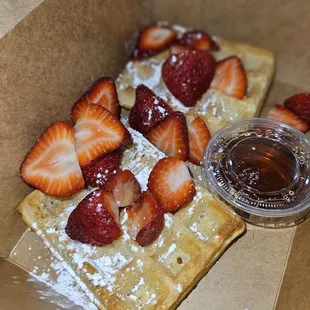 Strawberries and waffles