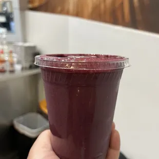 Purple Power Smoothie: Strawberries, Blueberries, Banana, Grapes, Raspberries, Blackberries, Acai