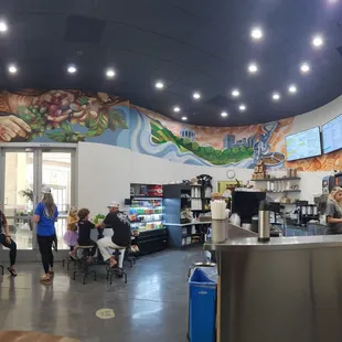 interior, sushi and sashimi