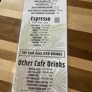 Trying out the new Tres Flores Latte today!