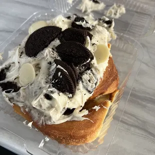 Cookies and Cream Cinnamon Roll