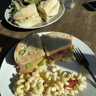 Smoked Salmon BLT and Bacon Apple Brie Grilled Cheese. Very tasty!