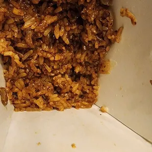 the inside of a box of food