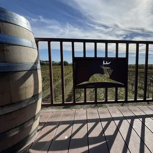 a view of the vineyard from the deck