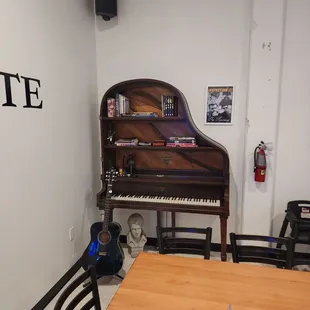 An interesting take on an upright piano.