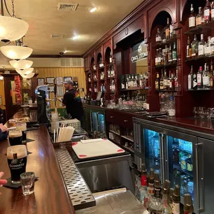 the bar
