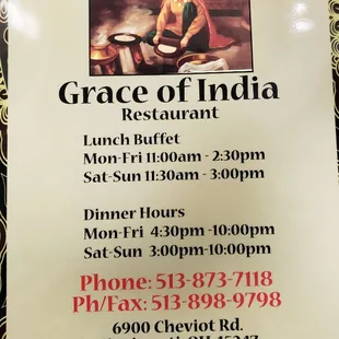 Menu page 1