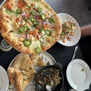 Garcia Pizza, Spinach Dip, Great White Buffalo