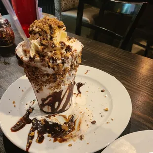 Closer look at Kane&apos;s cookie shake without the cookie on top.