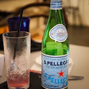 Small pelligrino water they charge 8.00 for