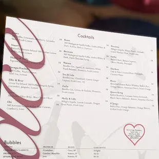 The cocktails are all named after local dogs! That is the sweetest thing I ever heard!!