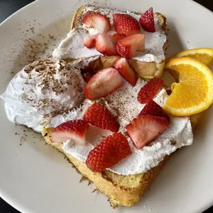 Strawberry stuffed French toast