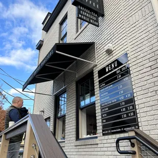 the front of the building