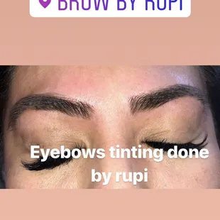 Eyebows tinting done by rupi