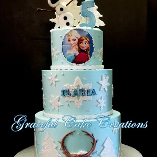 a frozen princess cake